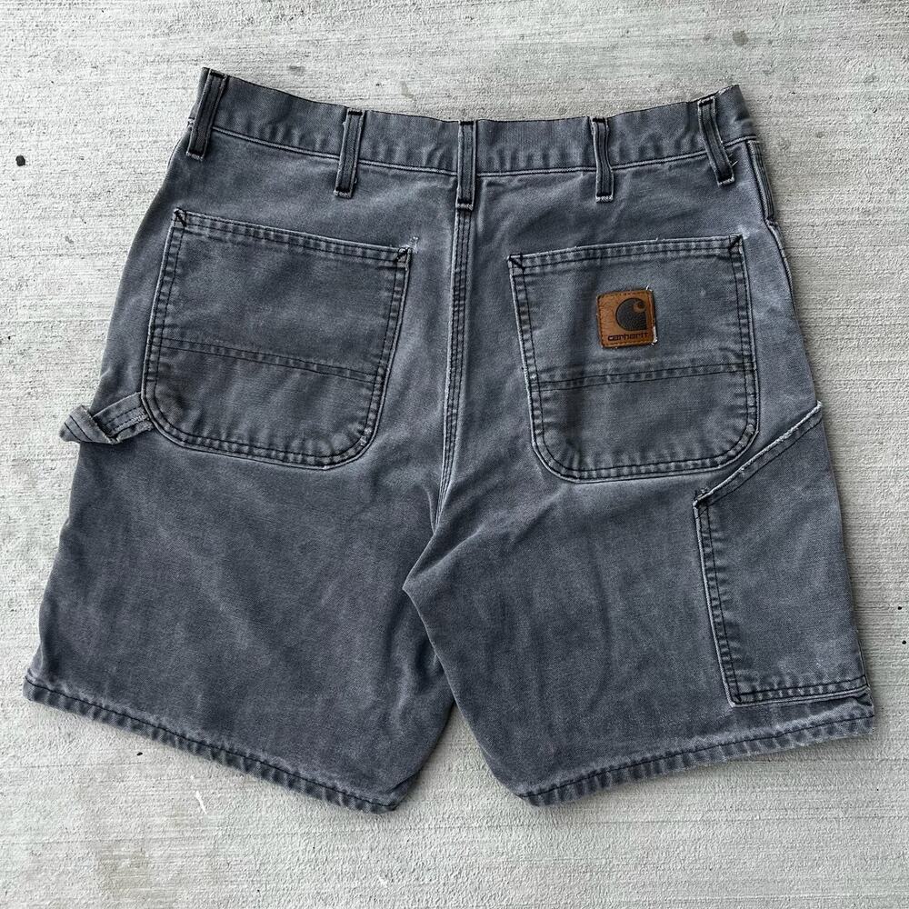 Carhartt B25 BLK faded black work wear carpenter shorts